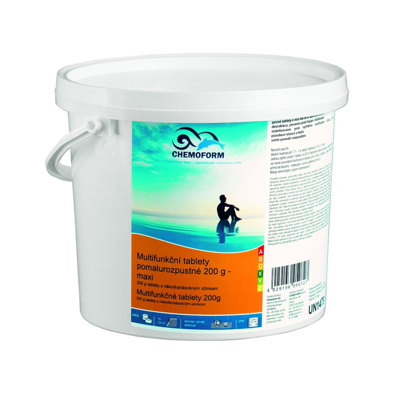 Multifunkčné bazénové tablety 200 g 3 kg (MAXI), dezinfekcia vody Multifunkčné bazénové tablety 200 g 3 kg (MAXI), dezinfekcia vody
