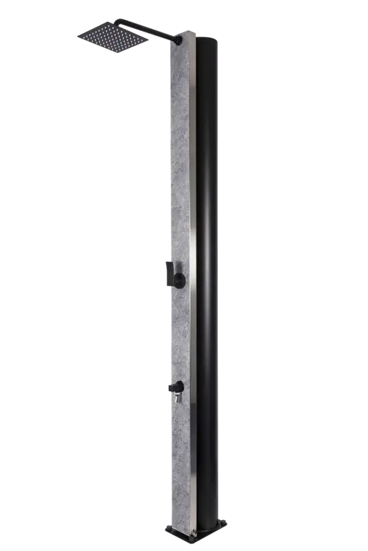 Solárna sprcha CRM Atlas Glass concrete 40 l so sprchou na nohy Solárna sprcha CRM Atlas Glass concrete 40 l so sprchou na nohy