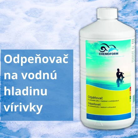 Odpeňovač vírivkovej vody 1L, na odstránenie   peny z hladiny vírivky