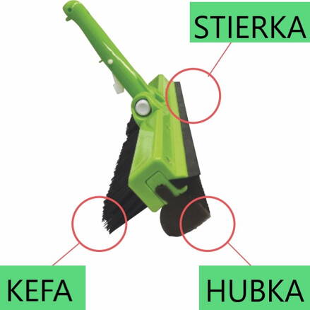 3 v 1 - bazénová kefa, stierka, hubka