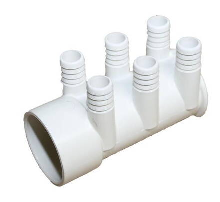 Rozdelovač END 2&quot; x (6) 3/4&quot; pre vírivky a hydromasážne bazény