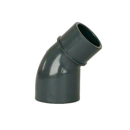 PVC tvarovka - uhol 45° 50 int. x 50 ext.