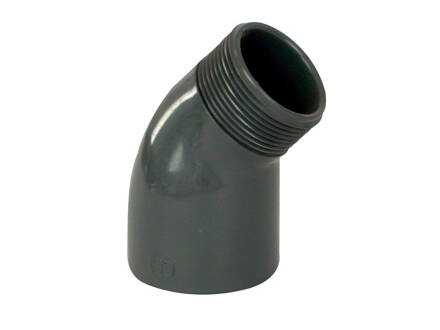PVC tvarovka - uhol 45° 63 x 2&quot; ext.