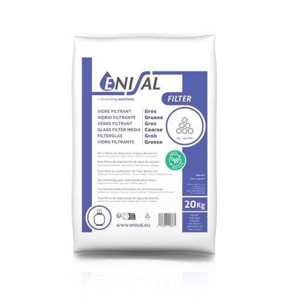 Filtračné sklo - 2,5 - 4,5 mm; 20 kg vrece