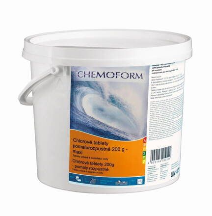 Chlórové tablety s pomalým rozpúšťaním 200 g - maxi - 3 kg