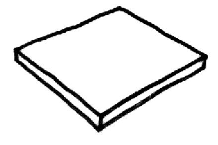 Obklad Ardoise - biely - štvorcový diel 500x500x25mm, 1m2