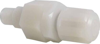 Vstrekovací ventil 3/8'' a 1/2'' pre potrubie PVDF-T