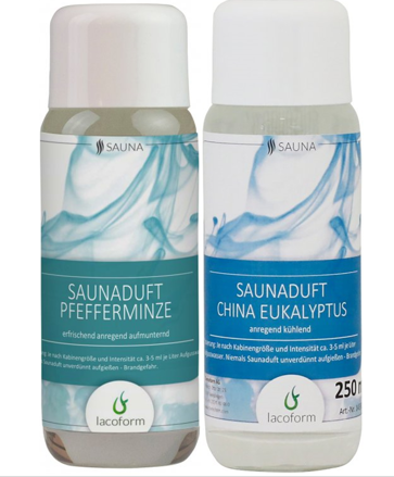 Sada saunových esencií 2x250 ml - mäta + eukalyptus