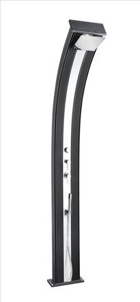 Solárna sprcha s ručnou sprchou DADA CURVE antracit/inox