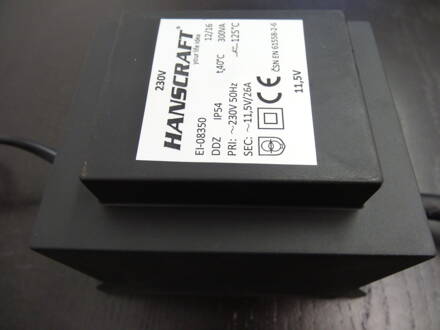 Bezpečnostný transformátor 300VA (230-11,5 V) uzavretý