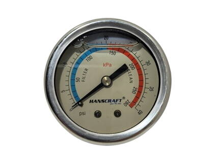 Filtračný manometer (glycerín) - 40 PSI - TOP