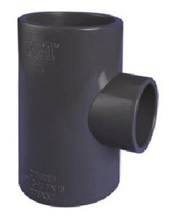 T-kus 90° lepidlo/lepidlo - redukcia 63x40 mm