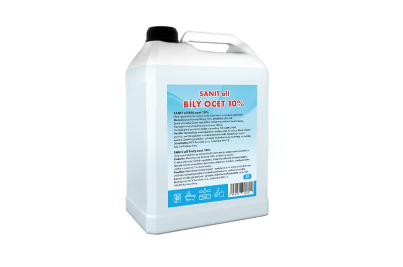 SANIT all biely ocot 10% 5 litrů SANIT all biely ocot 10% 5 litrů