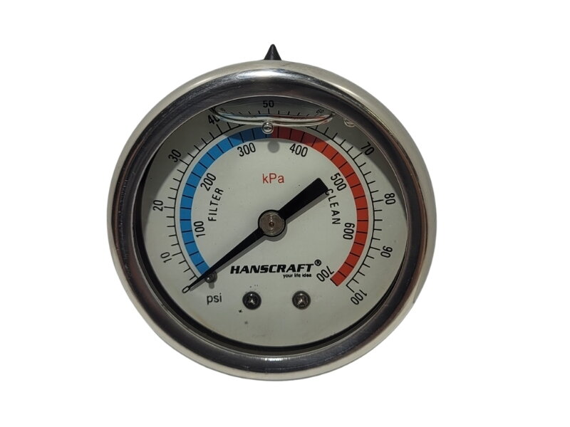 Filtračný manometer (glycerín) - 100 PSI - TOP