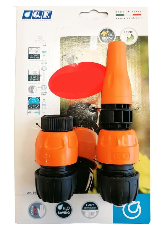 Záhradná hadica s malou súpravou trysiek 3/4" Záhradná hadica s malou súpravou trysiek 3/4"