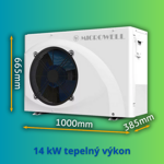 Tepelné čerpadlo bazénové Microwell 1400 compact green, 14kW Tepelné čerpadlo bazénové Microwell 1400 compact green, 14kW