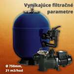 Bazénová filtračná sada, laminátový filter a čerpadlo, 21 m3/hod, 750mm Bazénová filtračná sada, laminátový filter a čerpadlo, 21 m3/hod, 750mm