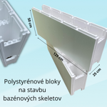 Polystyrénové bazénové tvárnice na stavbu bazéna BIGBLOK (1 BIGBLOK = 2,5 x MINIBLOK) Polystyrénové bazénové tvárnice na stavbu bazéna BIGBLOK (1 BIGBLOK = 2,5 x MINIBLOK)