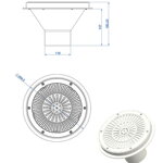 Regulovateľná dnová tryska Ø 295 mm pre betónovy bazén Regulovateľná dnová tryska Ø 295 mm pre betónovy bazén