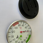 Saunový teplomer a vlhkomer 128mm | www.mostpools.sk Teplomer kombinovaný s vlhkomerom do sauny