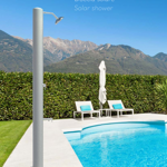 Solárna sprcha Tevere X 50L, Eco Rain systém, nerezová oceľ AISI 304