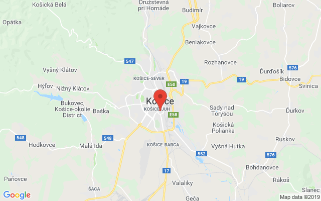 Google map: MOSTPOOLS bazény, Južná trieda 48, 040 01 Košice